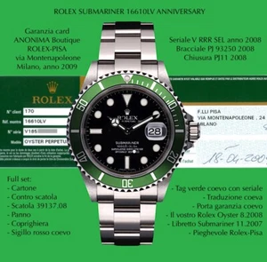 ROLEX SUBMARINER 16610LV Boutique ROLEX-PISA, Milano - LINK A VIDEO - Bild 1 von 21