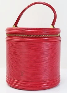 Authentic LOUIS VUITTON Cannes Red Epi Leather Vanity Bag Case #47793 - Picture 1 of 11