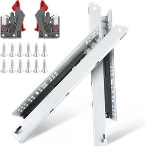6 Pair of 12 Inch Soft Close Undermount Drawer Slides,Full Extension Bottom Moun - Picture 1 of 12