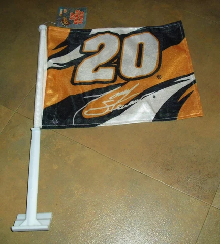 Tony Stewart car flag #20 vehicle flag NEW 2 sided NASCAR RaRe Cover