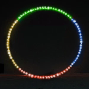 Zeekio Cerchio LED Ricaricabile con Telecomando - Flow Toy - Multi Illuminazione Pieghevole - Foto 1 di 7
