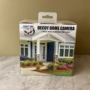 Night Owl Security Decoy Dummy Dome Camera W Flashing Red Light Indoor Outdoor - Picture 1 of 2