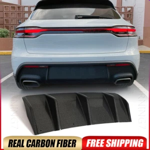 Kit de panel difusor de parachoques trasero de fibra de carbono real para Porsche Macan 2022-2023 - Imagen 1 de 13