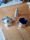 Antique Sterling Silver Condiment Set, Charles Turman Burrows 1908 