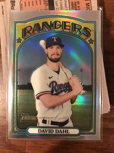 2021 Topps Heritage High Series David Dahl Chrome Refractor #710 #D 457/572 SP - Bild 1 von 2