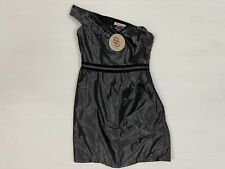 NWT BCBGENERATION Shimmery Black One Shoulder Mini Dress Party Women's Size 6