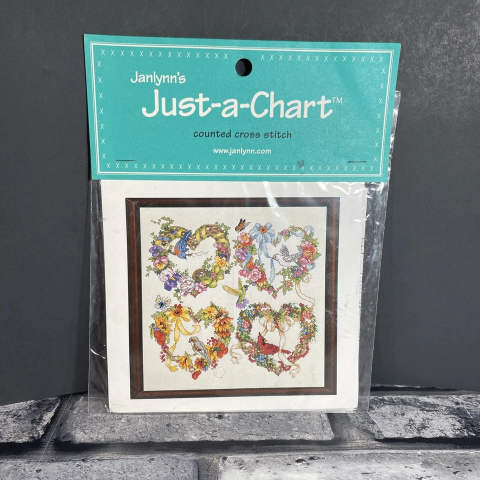 Janlynn Just A Chart Wreath for All Seasons Cross Stitch Pattern Barbara Baatz - Image 1 of 3