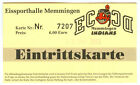 Ticket Eishockey ECDC Memmingen Indians vs ESV Königsbrunn Pinguine 23. 10. 2005