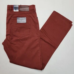 ATELIER GARDEUR COTTON-FLEX Nevio-13 38x32 Burnt Red 5-Pocket Men's Jeans NWT - Picture 1 of 10