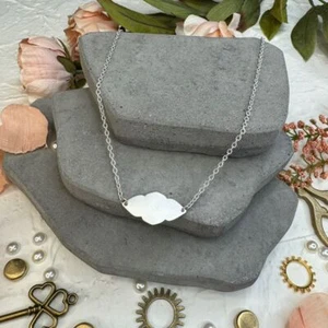 Marlyn Schiff Sterling Silber Wolke Anhänger Halskette mit Karabinerverschluss - Bild 1 von 4