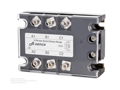 3-Phasen Halbleiter Solid State Relais 230-400V AC / AC Steuerspannung - Bild 1 von 3