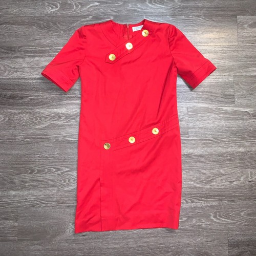 Abito rosso vintage anni 80 donna Givenchy Nouvelle Boutique Parigi Francia tg. L?