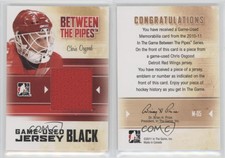 2010-11 ITG Between the Pipes Game-Used Black Jersey /120 Chris Osgood #M-05