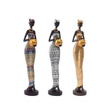 Stammes-Lady-Skulptur, afrikanische Figur, Heimdekoration, Kunstwerk,