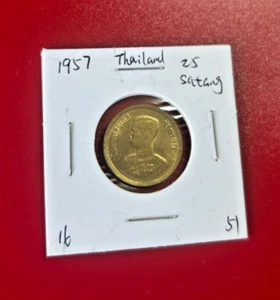 1957 THAILAND 25 SATANG COIN - NICE WORLD COIN !!! - Picture 1 of 2