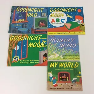 Goodnight Moon Margaret Wise Brown Runaway Bunny Red Barn 5 Picture Book Lot - Picture 1 of 4