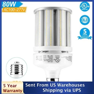 UL 80W Retrofit LED Corn Bulb Light 5000K Replace 400W MH HPS HID High Bay Light - Picture 1 of 10