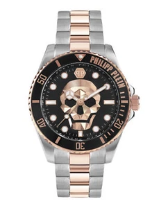 Philipp Plein Mens The $kull Two Tone 44mm Bracelet Fashion Watch - Picture 1 of 5