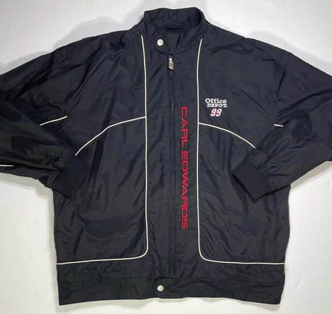 Carl Edwards #99 NASCAR Soft Shell Crew Jacket winbreaker Chase Lined Size XL Cover