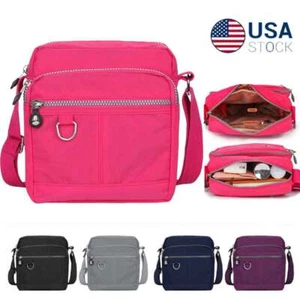 Mujeres Pequeño Impermeable Mensajero Bandolera Damas Bolso de Mano Bolso Cartera de Hombro EE. UU. - Imagen 1 de 17
