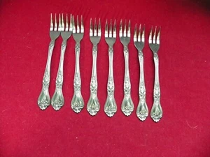 SET MIT 8 ROGERS CO. KOSTBARE ROSE COCKTAILGABELN BOX 73 - Bild 1 von 2