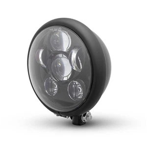 Black 6" LED daymaker headlight Harley cafe racer chopper custom retro project - Bild 1 von 6
