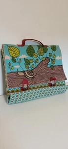 Vintage französische Schulranzen Canvas & Leder, Wald, Schnecke, süß, Mori Kei - Bild 1 von 24