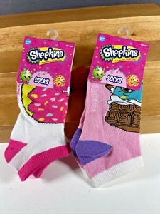 NEW 2X Shopkins Girls Socks - Sock Size 6-8.5 - Picture 1 of 3