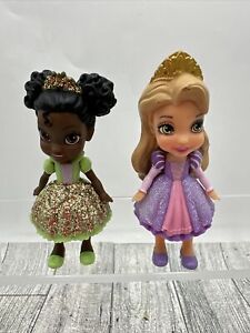 Disney Princess My First Princess Lot of 2 Mini Dolls Tangled Rapunzel Tiana