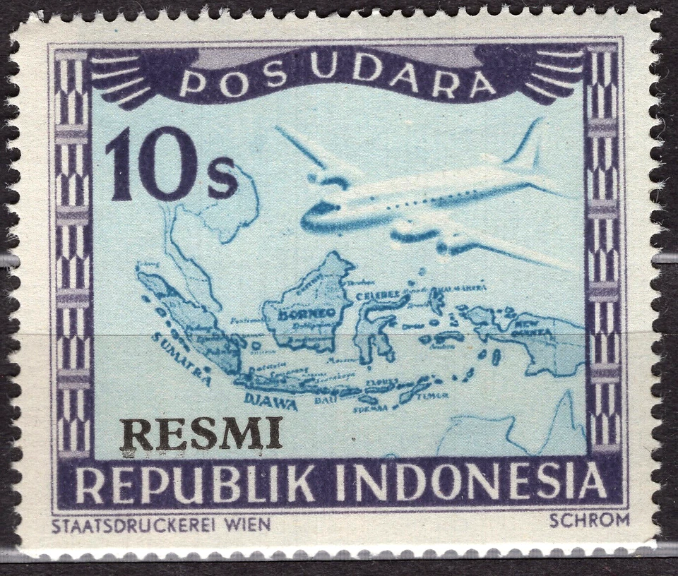 1949 Negara Republik Indonesia Repoeblik Local "RESMI"SAS#59 Mi#158 Airplane MNH - Image 1 of 1