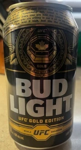 BUD LIGHT Canadian Limited edition UFC Gold edition empty bottom opened - Picture 1 of 1