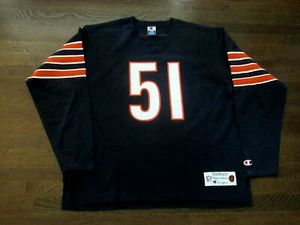 DICK BUTKUS CHICAGO BEARS HOF SIGNED AUTO CHAMPION VINTAGE COLLECTION JERSEY JSA - Picture 1 of 3