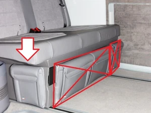 Funda utilitaria para caja de cama lateral derecho en VW T5/T6/T6.1 California - Imagen 1 de 1