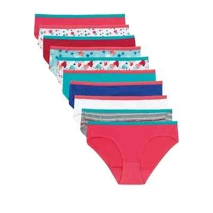 Hanes Girls Breathable Stretch Briefs, 10 Pack Unicorn Panties Size M 7-8 - Picture 1 of 2
