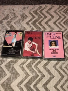 LOT 3 FACTORY SEALED PATSY CLINE CASSETTE TAPES FADED LOVE HEARTACHES LIVE OPRY - Picture 1 of 3