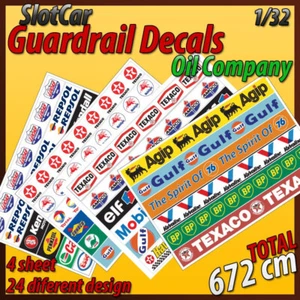 Juego de calcomanías de barandilla accesorios de paisaje Slotcar-Oil Company Scalextric, Carrera - Imagen 1 de 7