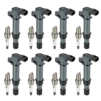 8 Ignition Coils Pack UF270 + Spark Plug For 2006-2007 Mitsubishi Raider 4.7L V8 - Image 1 of 4