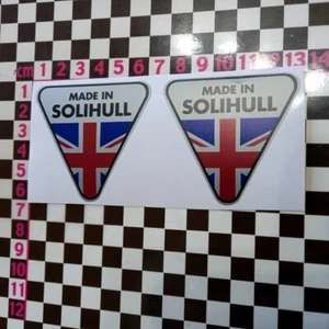 2 x kleine Made in Solihull Silber Aufkleber - - Bild 1 von 1