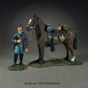 William Britain Guerra Civil Americana, Caballo de Caballería Federal sosteniendo, 31325 - Imagen 1 de 3