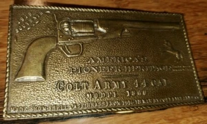 Vintage Belt Buckle Colt 44 Cal Model 1860 Army America's Pioneer Heritage - Picture 1 of 8