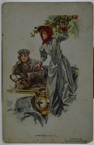 1906 Harrison Fisher antike Auto Postkarte Modern Eve - Bild 1 von 2