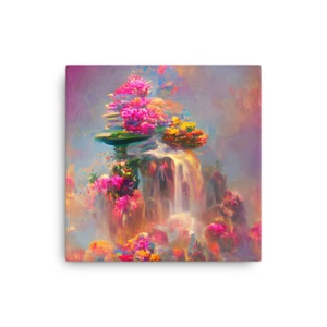 Paradise Dream Abstract Wall Art Painting Framed Canvas Home Decor Set 1 of 2 - Picture 1 of 1