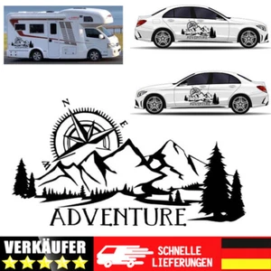 Aufkleber Kompass Windrose 60cm für Camper, Wohnmobil, Wohnwagen Fahrzeug DE. - Bild 1 von 19