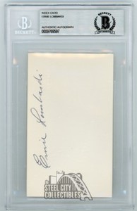 Ernie Lombardi Autographed Index Card - BAS