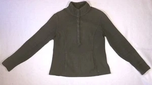 REI Maglione Pullover Finto Collo 1/4 Snap Up Grigio Morbido Pile Donna Taglia XS - Foto 1 di 9