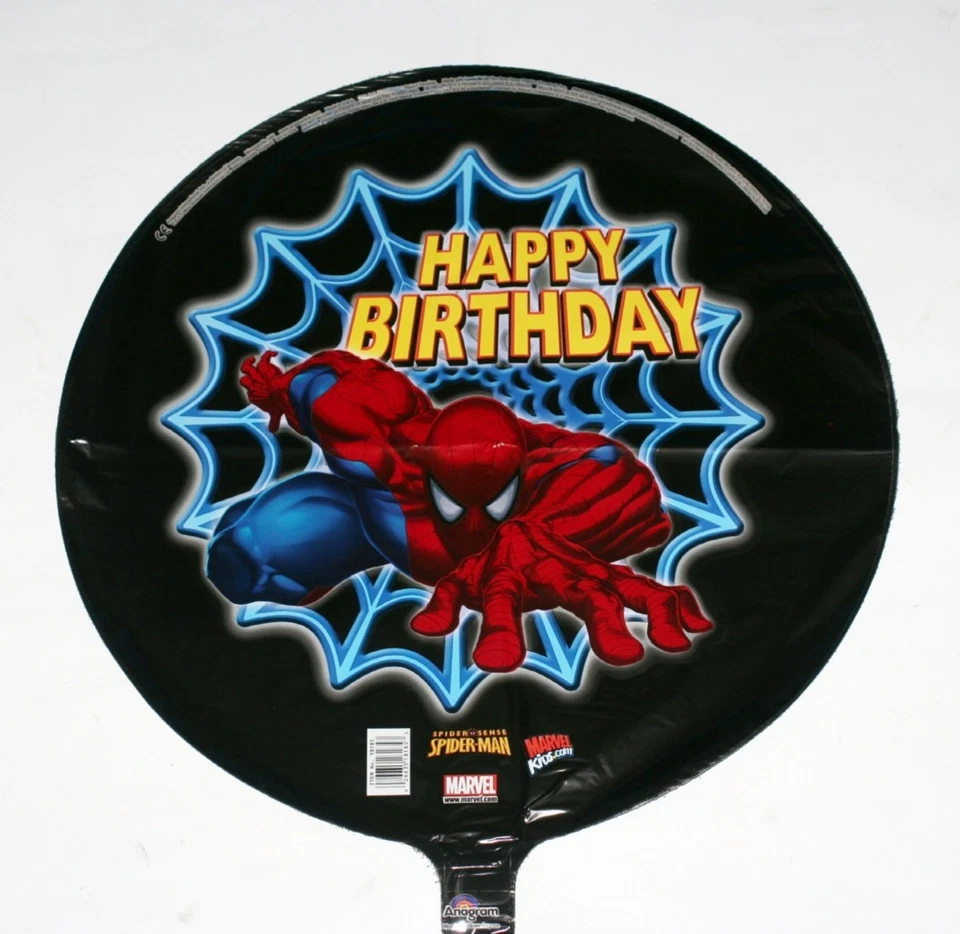 SPIDERMAN Marvel Comics Superhéroe FELIZ CUMPLEAÑOS 18" Dia JUEGO DE GLOBOS DE LÁMINA 5 piezas Foto 1 de 1