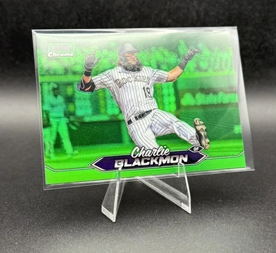 2024 Stadium Club Charlie Blackmon - Green Foil #121 Colorado Rockies - Image 1 of 2