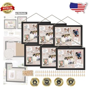 Multi-Functional 12x16 Cork Boards - 6 Decorative Displays with Pushpins - Picture 1 of 8