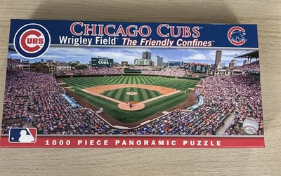 NEW Masterpieces Chicago Cubs Wrigley Field 1000 Piece Panoramic Puzzle Sealed - Image 1 of 2