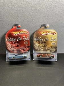 Hot Wheels Lot Of 2! Holiday Hot Rods 65 Chevy Impala & Austin Healey - Picture 1 of 2